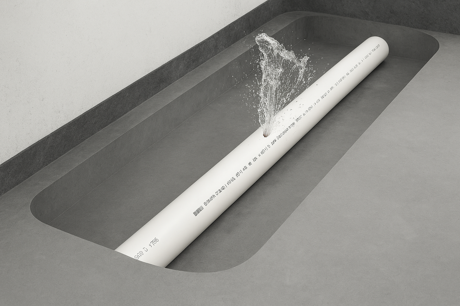 Pipe leak repair needed