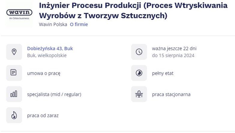 Oferta Inżynier Procesu Produkcji Proces Wtryskiwania Wyrobów z Tworzyw Sztucznych4