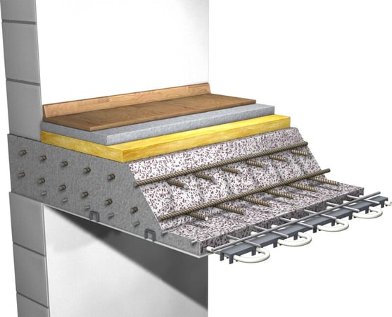 Wavin Comfia CW-90 - Flächenheiz-/Kühlsystem für Betondecken