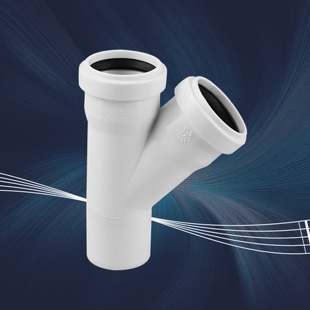 Wavin PVC PRO Tek Çatal 45 ̊